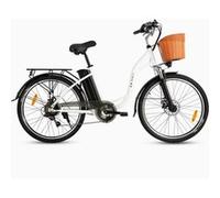 Vélo Électrique Ville Dyu C6 250w 36v 12,5ah Avec Panier Et Porte-bagages Arrière Blanc Noir