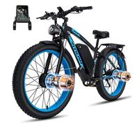Vélo Électrique VITILAN H5 - VTT électrique 24 pouces - Double moteur 1000W - Batterie 52V 25Ah - 105 km - Freins hydrauliques，Noir