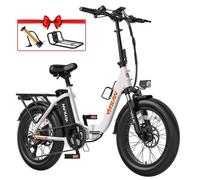 Vélo électrique VITILAN, Moteur 750W Batterie 48V 13AH 20"" x 4"" Fat pneus Autonomie 60KM, Pliage E-Bike Pour la ville - Blanc