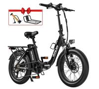 Vélo électrique VITILAN, Moteur 750W Batterie 48V 13AH 20"" x 4"" Fat pneus Autonomie 60KM, Pliage E-Bike Pour la ville - Noir