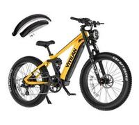 Vélo électrique VitIlan T7 Pro, batterie 20Ah, moteur 1000W, vitesse maximale 55KM/H, 8 vitesses, suspension intégrale, jaune