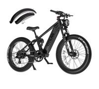Vélo Électrique VITILAN T7 Pro - VTT électrique 26x4.0 pouces - Moteur 1000W - 52V 20Ah - 90 km - Double suspension - VTC，Noir