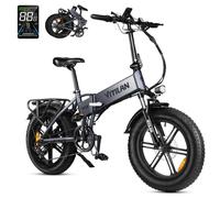 Vélo Électrique VITILAN V3 2.0 - Fatbike pliable 20 pouces - Moteur 750W - 48V 13Ah - 50 km - 7 vitesses - Freins hydrauliques，Gris
