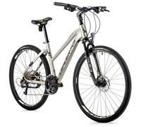 Vélo électrique VTC 28 musculaire femme Leader Fox Toscana 2022 18"" 9V - argent - 190/178 cm