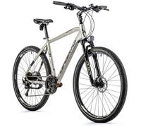 Vélo électrique VTC 28 musculaire Leader Fox Sumava 2022 22,5'' 9V - argent - 185/193 cm
