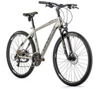 Vélo électrique VTC 28 musculaire Leader Fox Toscana 2022 17,5"" 9V - argent - 170/178 cm