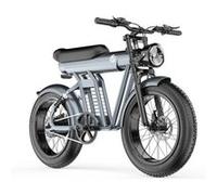 Vélo électrique WELKIN, 1200W 20AH, Vitesse sans charge 55KM/H Autonomie 55KM, Équipé d'un sac de siège brun, Gris Gris G