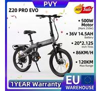 Vélo électrique Z20 PRO EVO, batterie 48V 14.5AH, pneus gonflables de 20 pouces, vélo électrique urbain pour adultes EVO(white )