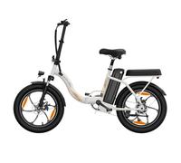 Vélo électrique ZAZAWORK C16 250W 48V 16Ah - Autonomie assistée 80-100 km - Pneu 20×3.0 - Blanc