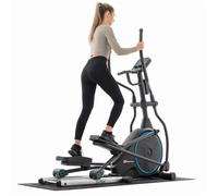 HOP-SPORT Vélo elliptique électromagnétique, Masse d'inertie 24 kg, Stage HS-160CF, Port USB, ordi multifonctionnel + tapis