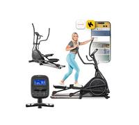 Hop-Sport Vélo elliptique d'appartement HS-160CF Stage – Roue 24 kg, 32 niveaux, 12 programmes – Gris