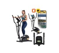 HOP-SPORT Vélo elliptique magnétique, Masse d'inertie 9 kg, Ergomètre HS-003C Focus Nordic Walking, Résistance réglable, Max. 120 kg