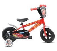 Vélo Enfant 10'' Cars avec Plaque Avant décorative et Garde boues + Stabilisateurs