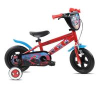 Vélo Enfant 10'' Spiderman équipé de 1 Frein avec Plaque Avant décorative et Garde boues + Stabilisateurs