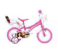Dino Bikes Vélo Barbie 12" – Roues blanches et roses – Pour fille 87–110 cm