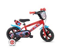 Vélo enfant 12'' Spiderman ( <90 cm) avec 1 frein, plaque avant décorative , bidon arrière, stabilisateurs & pneus increuvables