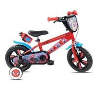 Vélo Enfant 12" Garçon SPIDERMAN taille < 90/95 cm équipé de 1 Frein Rouge et noir avec stickers