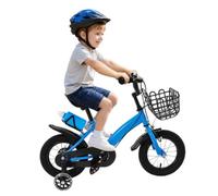 Vélo enfant 12 pouces, pour enfants de 2 à 5 ans, panier et porte-bidon | cadre acier, freins sécurisés, roues stabilisatrices, guidon réglable, confort et sécurité pour débutants