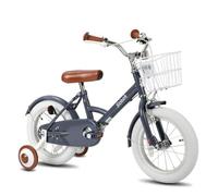 Vélo Enfant 12 Pouces Stitch Little Wizard Pour Garçons Et Filles De 2 À 4 Ans, Bicyclette Avec Roulettes Stabilisatrices Et Panier, Gris