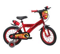 Vélo enfant 14'' CARS - FLASH MCQUEEN / Disney équipé de 2 freins, bidon-porte bidon, pneus gonflables, plaque avant,