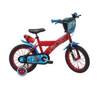 Vélo Enfant 14 Garçon SPIDERMAN / EDEN BIKES pour enfant ≤ 105 cm avec stabilisateurs à molettes Rouge, Bleu & Noir G