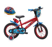 Vélo enfant 14'' Garçon - VTT SPIDERMAN - pour enfant 90 cm à 105 cm - 2 freins, plaque avant, bidon arrière avec Casque !
