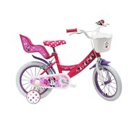 Vélo Enfant 14"" - MINNIE MOUSE - Rose - 4 à 6 Ans - Roues de 14 pouces - Idéal pour Filles