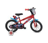 Vélo Enfant - 14 Pouces - 4 à 5 ans - Spider-Man - Roulettes stabilisatrices - Rouge