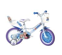 Vélo Enfant 14"" - SNOW QUEEN - Modèle Bleu - 4 à 6 Ans - Roues 14 pouces - Fille