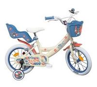 Vélo enfant 14'' STITCH / DISNEY (Taille de l'enfant 90 cm à 105 cm) équipé de 2 freins, panier, porte poupée et stabilisateurs