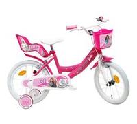 Vélo enfant 16 Fille BARBIE / EDEN BIKES pour enfant ≤ 120 cm avec stabilisateurs à molettes Rose & Blanc G