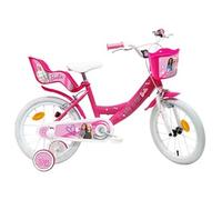 Vélo enfant 16 Fille BARBIE / EDEN BIKES pour enfant ≤ 120 cm avec stabilisateurs à molettes Rose & Blanc