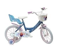 Vélo enfant 16'' Fille LA REINE DES NEIGES FROZEN - EDEN BIKES pour enfant ≤ 120 cm avec stabilisateurs à molettes Bleu & Blanc G