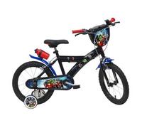 Vélo Enfant 16 Garçon AVENGERS / MARVEL pour enfant de 105 à 120 cm avec stabilisateurs à molettes Noir avec Stickers G