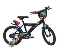 Vélo Enfant 16 Garçon AVENGERS / MARVEL pour enfant de 105 à 120 cm avec stabilisateurs à molettes Noir avec Stickers G