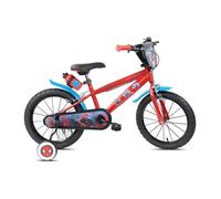 Vélo Enfant - 16 Pouces - 5 à 7 ans - Spider-Man - Roulettes stabilisatrices - Rouge