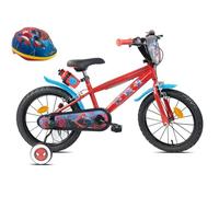 Marvel Comics Vélo enfant Spiderman 16'' - 100–120 cm, stabilisateurs, 2 freins, casque inclus