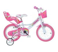 Dino Bikes Unicorn 16" Bicycle Licorne 40,6 Fille, Blanc/Rose, 40,6 cm
