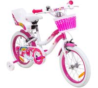 Actionbikes Vélo Enfant Unicorn 16 Pouces - Vélo Fille - 2-7 Ans - Frein à étrier - Pneumatiques - Vélos - Draisienne - Vélo pour Enfants (16 Zoll)