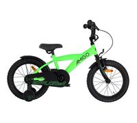 Vélo enfant - AMIGO - Explorer 16 pouces - Frein à rétropédalage - Vert/Noir - 4 à 6 ans
