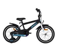 Vélo enfant - AMIGO - Speeder - 16 pouces - Frein à rétropédalage - Noir/Bleu