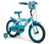Vélo Enfant Disney - Stitch - Roues 16"" - Age 5 à 7 ans - 2 Freins - Stabilisateurs - Bleu - Produit HUFFY