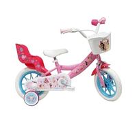 Vélo enfant Fille 12'' PRINCESSES DISNEY Taille 90/95 cm équipé de 1 frein & 2 stabilisateurs avec molettes