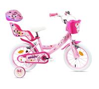 Generique Vélo enfant Minnie 14'' – 90–105cm – 2 freins, casque Minnie inclus – Rose/Blance G