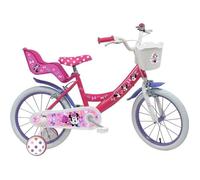 Vélo Enfant Fille 16'' MINNIE pour enfant de 105 à 120 cm avec stabilisateurs à molettes Rose, Blanc et Violet G