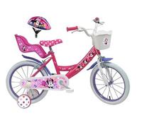 Vélo Enfant Fille 16'' MINNIE / pour enfant de 105 à 120 cm avec stabilisateurs à molettes avec Casque !