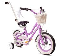 Vélo Enfant - Heart Bike - Roues 12"" - 2 à 4 ans - panier - cloche - garde-boue - Violet