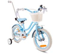 Vélo Enfant - Heart Bike - Roues 14"" - 3 à 5 ans - panier - cloche - garde-boue - Bleu