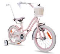 Vélo Enfant - Heart Bike - Roues 16"" - 4 à 6 ans - panier - cloche - garde-boue - Rose