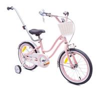 Vélo Enfant - Heart Bike - Roues 16"" - 4 à 6 ans - panier - cloche - garde-boue - Rose